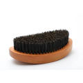 Customized Processing Man's Bristle Hair Brush Arc Curved Beard Comb Solid Wood Hard 360 Wave Curve Brush